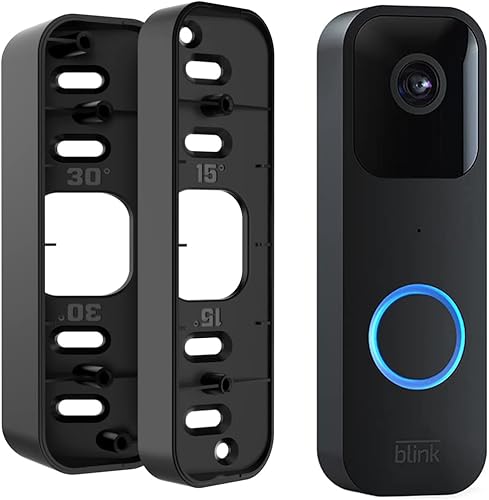 Blink - Soporte para timbre de puerta ajustable 15 a 45 grados kit de esquina para timbre de video Blink y montaje en ángulo de visión amplio timbre