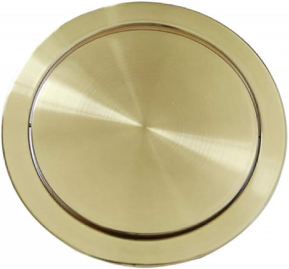 Built-in Countertop Trash Bin Waste Lid Balance Flap Cover- Stainless Steel Kitchen Garbage Can Grommet Recessed Trash Can Lid-SilverSilver,Silver (Titanium Gold)