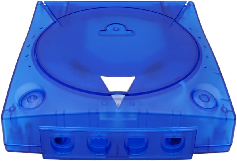 DC Retro Video Game Console Shell Case Holder Protective Box Plastic Housing Frame for SEGA Dreamcast (Clear Blue)