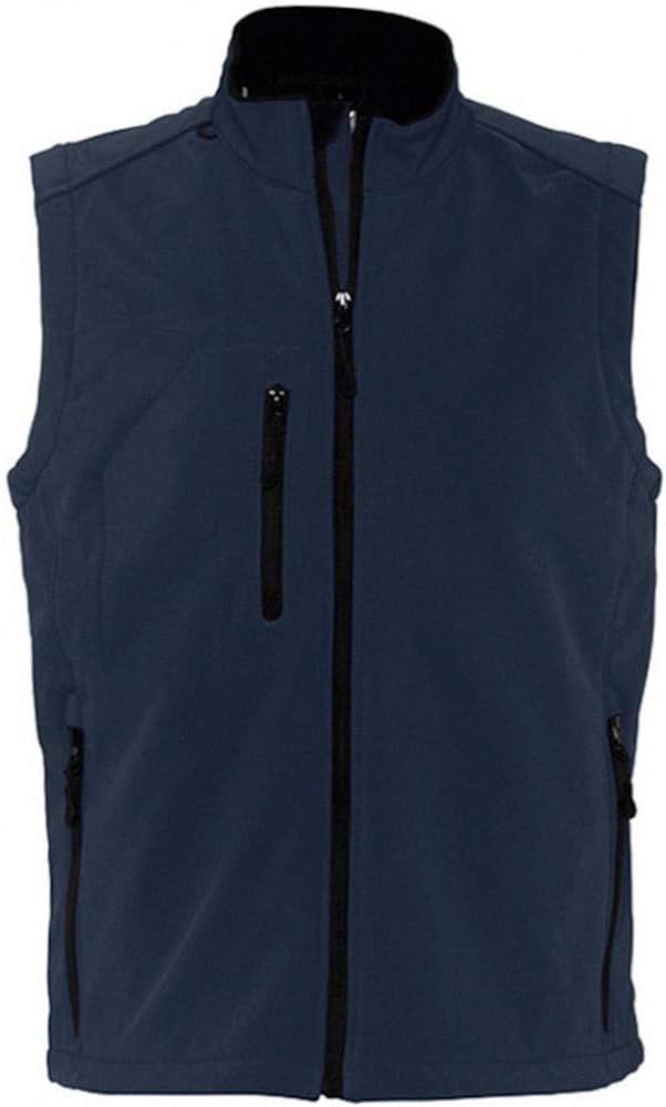 SOL'S Mens Rallye Soft Shell Bodywarmer Jacket (XXL (45-47” Chest)) (French Navy)