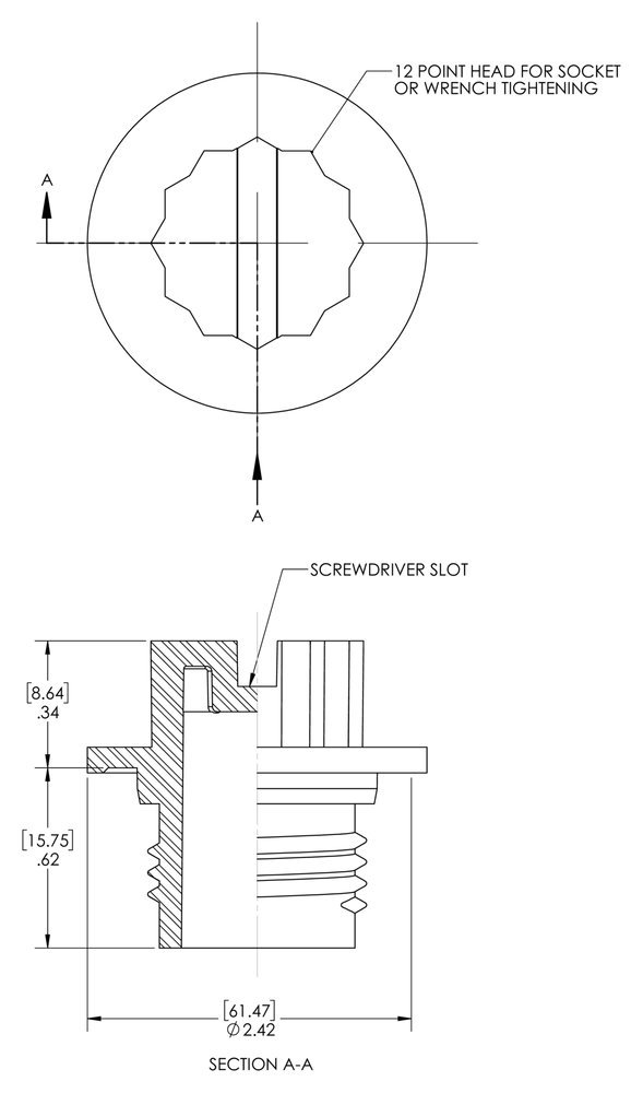 Caplugs RPO-124 – RPO Series – Threaded Plugs for SAE Straight Threaded Ports, 24 Pack, to Plug Thread Size 1-7/8-12", Protective Closures, High-Density Polyethylene (PE-HD), Red (99395266)