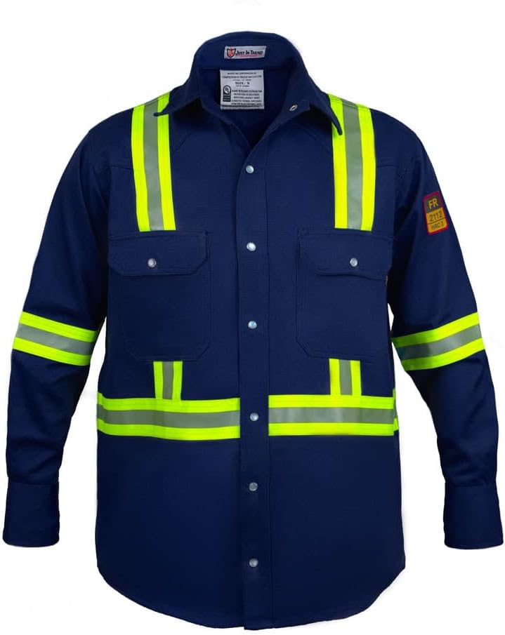 Flame Resistant FR High Visibility Hi Vis Shirt - 88% C/12% N - 7oz