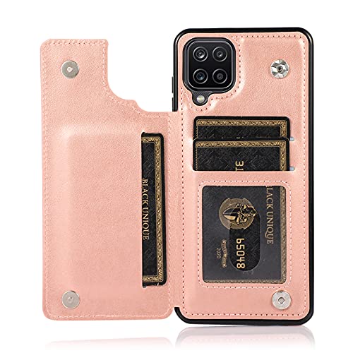 Phone Case for Samsung Galaxy A42 5G with Tempered Glass Screen Protector Card Holder Wallet Cover Stand Flip Leather Cell Accessories Glaxay A 42 G5 Gaxaly 42A S42 4G 2021 Cases Women Girl Rose Gold by Asuwish - Image 4