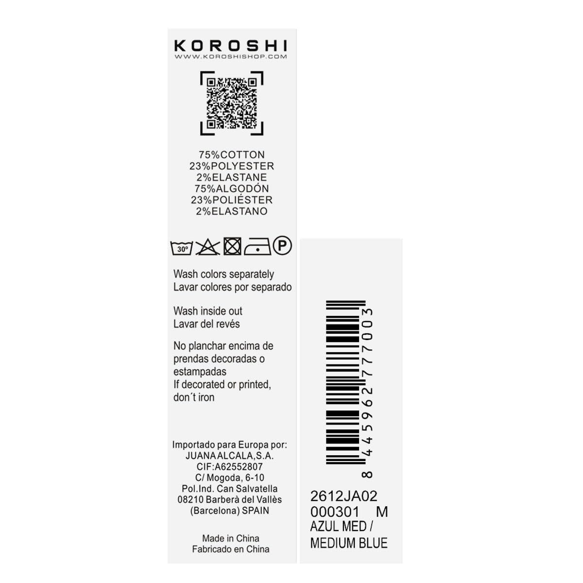 Koroshi Cazadora Chaqueta Vaquera Denim Corta Mujer Azul Bordado Floral