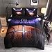 A Nice Night Basketball Court Printing Comforter Quilt Bedding Set for Teen Boys (Basketball Court)