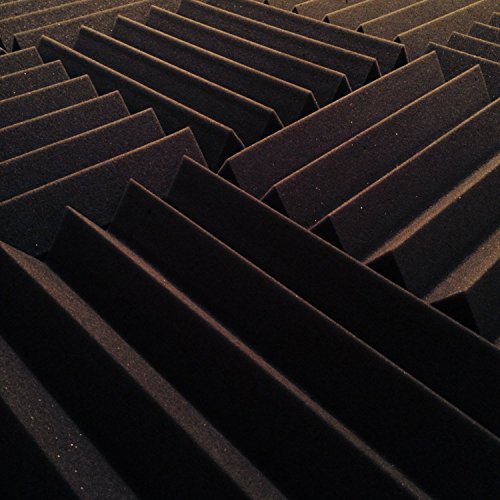 Pack de 12 paneles acústicos en forma de cuña de espuma de 12x12x2 pulgadas para estudio de sonido y teatro en casa - Gris carbón miniatura 1