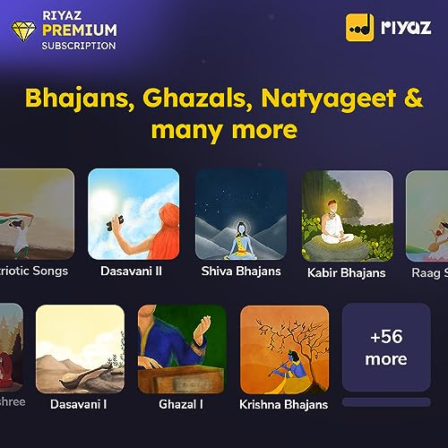 Image of Riyaz App - Learn to Sing Hindustani Vocal | 12 Months Premium Subscription | Suitable for Guitar / Harmonium / Ukulele / ABGMV Exam Learners | 35 Lakhs Learners | Activation Link by Email in 2 Hours
