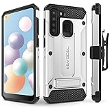 Evocel Galaxy A21 Explorer Series Pro with Glass Screen Protector and Belt Clip Holster for The...