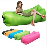 Outdoor Inflatable Sofa Sleeping Bag picnics and Camping (Blue)