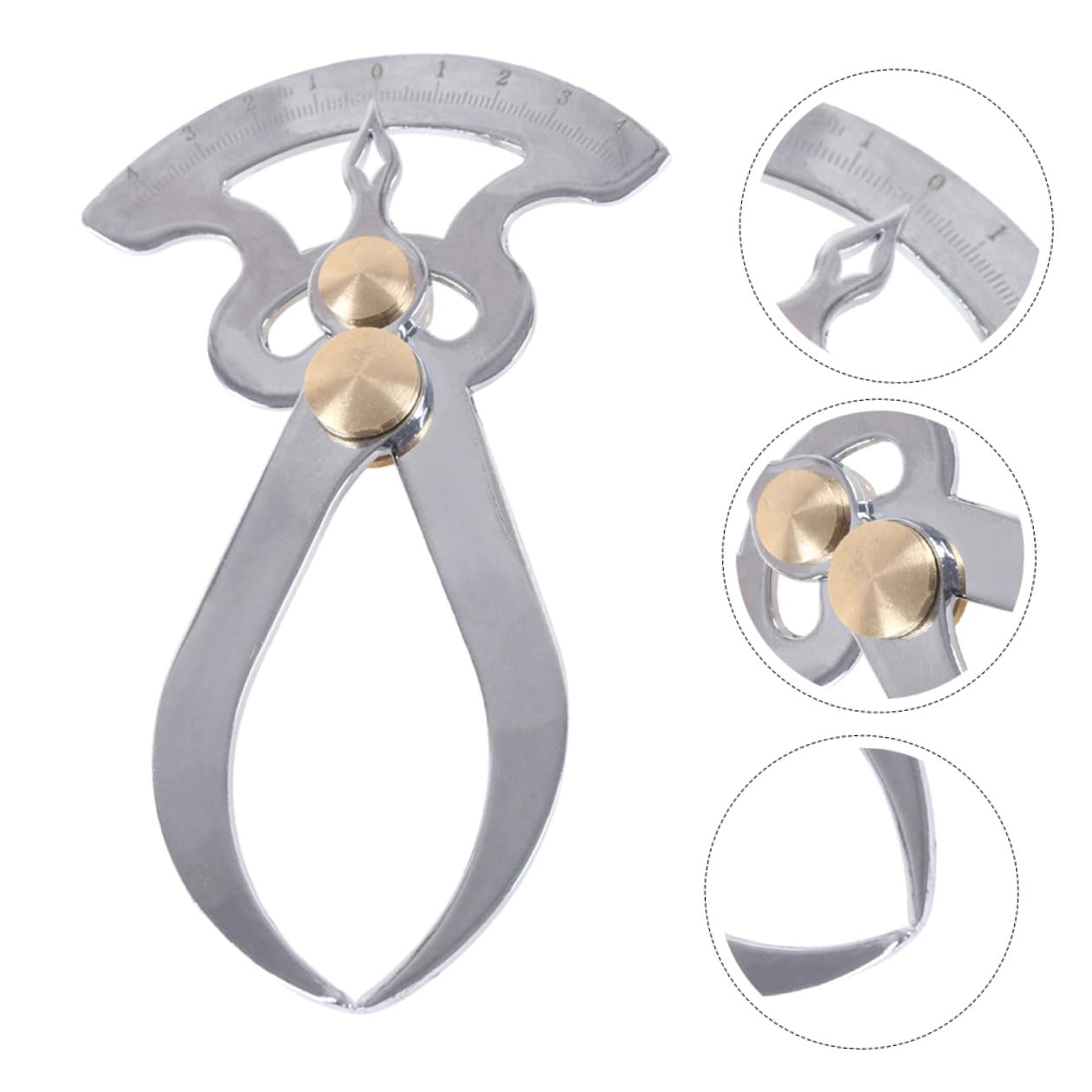 DOITOOL Calibro Spessimetro Portatile in Metallo Inossidabile Misurazione Spessori Esterni e Uso Outdoor Argento