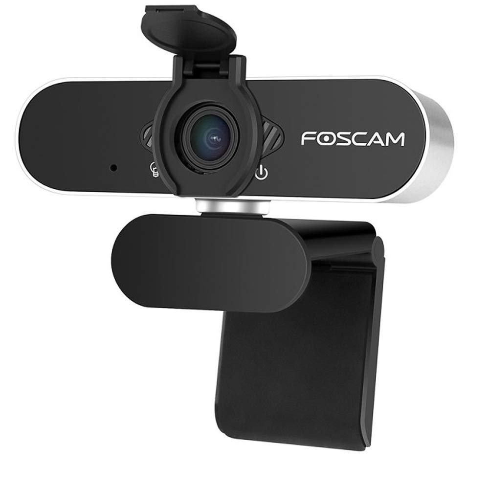 Foscam W21 Webcam 1080P Full HD con Micrófono Incluido, Cámara Web para Video Chat y Grabación, Compatible con Windows, Linux, Mac y Android. Cierre de privacidad