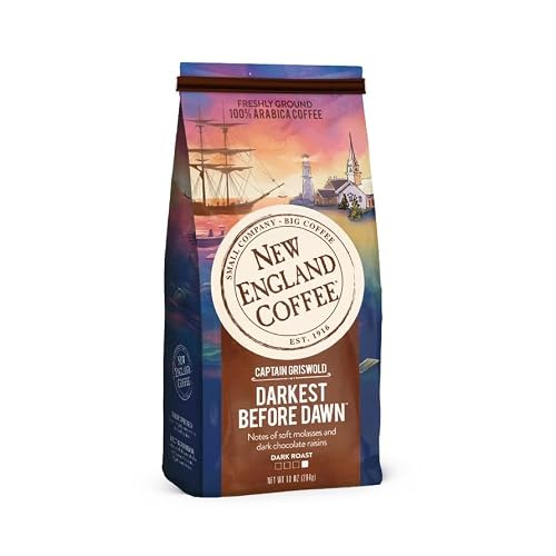 New England Coffee Darkest Before Dawn – Rich And Bold Flavored Dark Roast Ground Coffee - 10 Ounce Bag (Pack Of 1) #TOP22