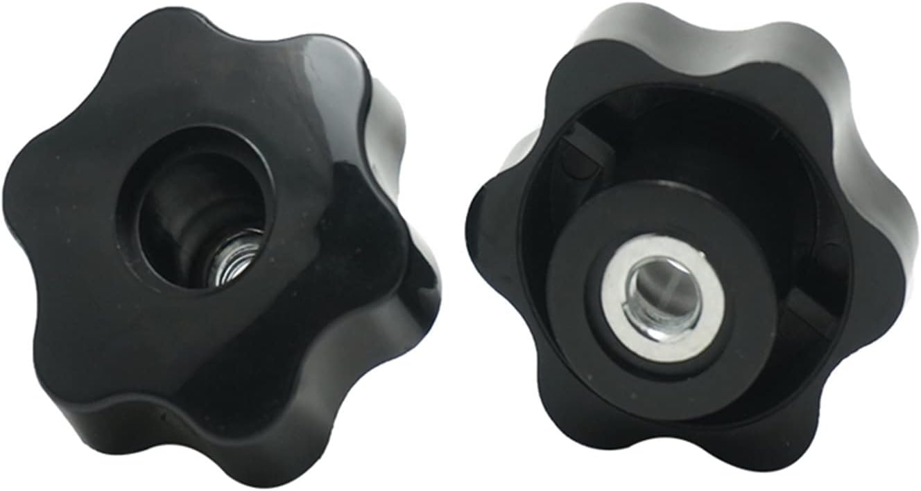 5Pcs M4 M5 M6 M8 M10 M12 Plum Bakelite Hand Tighten Nuts Screw Black Thumb Nuts Screw Clamping Knob Manual Nuts Screw (Color : Type3, Size : M8 20mm)