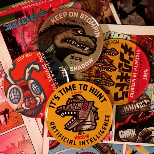 Godzilla Conjunto de 4 porta-copos antiderrapantes impressos