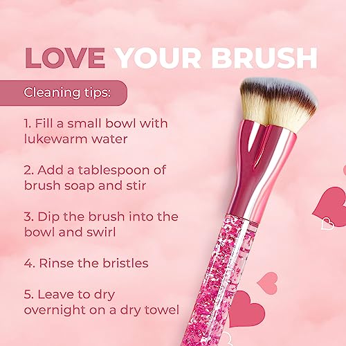 Blending Liquid Makeup Foundation Brush - Kabuki Contour Brush, Face Buffing Brush With Pro Quality Synthetic Dense Bristles For Stippling Mineral Cream, Powder, Blush #TOP7