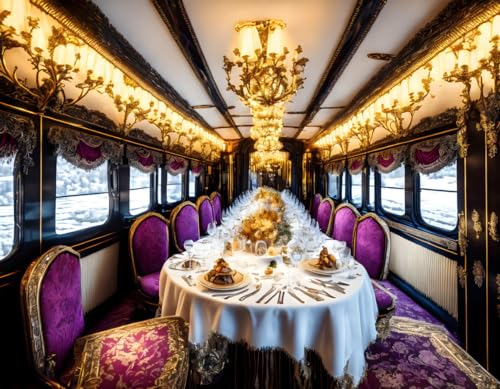 Toile murale Orient Express 50x70 cm, art graphique haut de gamme pour salle à manger