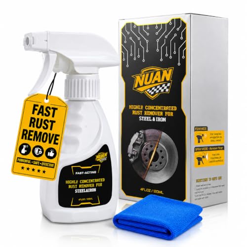 NUAN Highly Concentrated Rust Remover Spray for Metal, Heavy Duty Rust Remover…