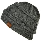 ZOORON Winter Hats for Women Cable Knit Hats Soft Warm Womens Beanies Stretch Thick Knitted Cap for