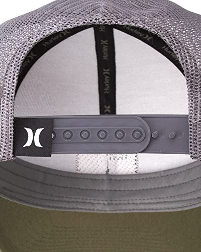 Hurley Men's Baseball Cap - Seacliff Snap-Back Trucker Hat, Size Onesize, Olive #TOP3