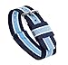 Bracelets de montre Barton - Bandes en nylon balistique, mixte, Navy/Sky/Ivory (Well Aware), 20mm - Standard (10")