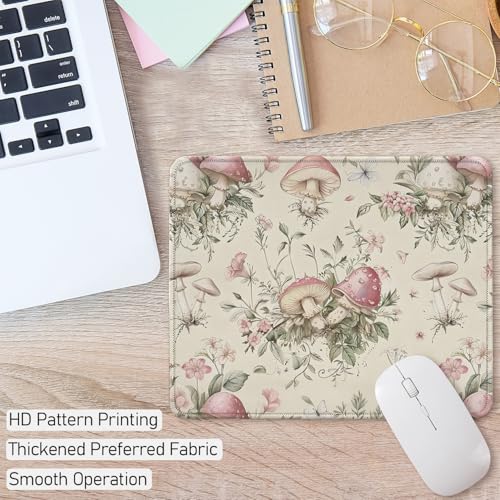 Yetmadi Vintage Pink Mushroom Mouse Pad, Retro Cottagecore Aesthetic Floral by Yetmadi - Used condition - Image 2