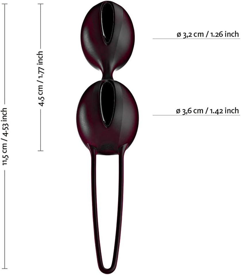 Funfactory Smartballs Teneo Duo Vaginal Balls, White/Black