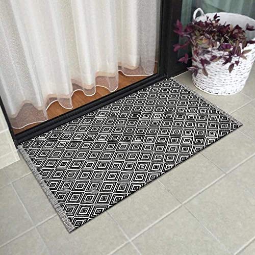 Ukeler Buffalo Plaid Rugs Outdoor Buffalo Check Fußmatte, Layering Farmhouse Fußmatte, 60 x 80 cm, Rautenmuster Cover