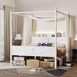 Tsovihe Canopy Bed Frame Full Size