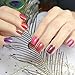 10 Sets Different Red Series False Nails Short Square Pure Color Purple Satin Acrylic Nails Wholesale 10 kits Simply Designed Tips 240pcs totally