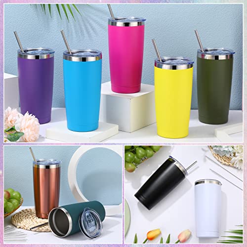 image for CHENGU 16 Pack Insulated Travel Tumblers 20 Oz Stainless Steel Tumbler