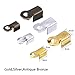 Outus 600 Pieces 2 Size Iron Fold Over Cord Ends Jewelry Findings for Leather