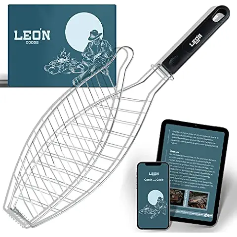 LEÓN Ünye - Barbacoa de pescado de acero inoxidable Cover