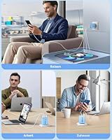 USB C Ladegerät, 40W-4 Ports USBC Stecker Netzteil Schnellladegerät Mehrfach Ladestecker mit PD+QC Power Adapter USB C Charger für iPhone 16 15 14 13 12 11 Pro Max Plus, Samsung Galaxy Handys – Ansicht 6