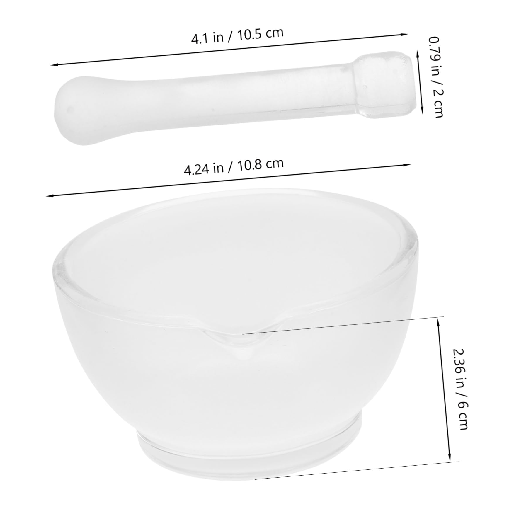 BRIGHTFUFU Glass Medicines Mixer Small and Pestle for Spice Grinding Apothecary and Pestle Set