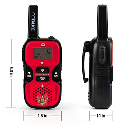 Walkie Talkies For Kids – Set Of 2 Long-Range 22 Channel Portable Radios W/Built-In Flashlight, Lcd Screen & 8 Interchangeable Theme Plates – Play Police, Spy, Fireman & Army Soldier #TOP3