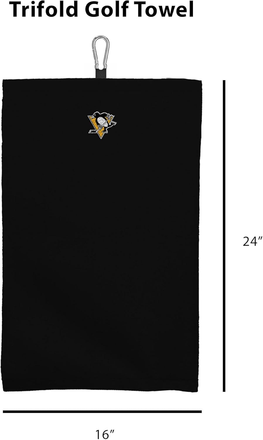 Northwest Pittsburgh Penguins NHL チームロゴマイクロファイバー三つ折りゴルフタオル 16 x 24