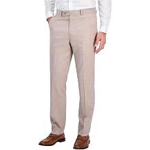 Tallia Mens Classic fit Dress Pants 42/30 Beige Solid
