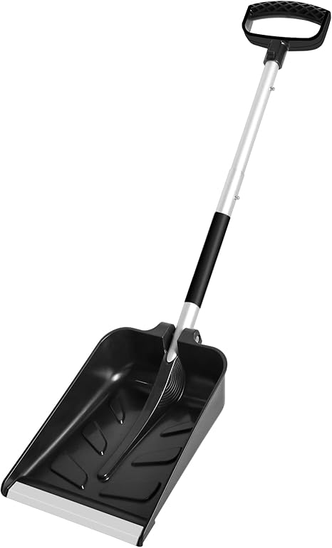 Review Collapsible Folding Emergency Snow Shovel, Adjustable 29-37” Lightweight Portable Snow Shovels with D Handle Durable Aluminum Edge Blade, Foldable Black Snow Removal Tool for Car Driveway Camping