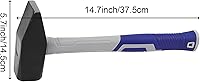 Vista 2 de HOIGON Paquete de 2 martillos de herrero de 4.5 libras, martillo cruzado con mango de fibra de vidrio para procesamiento de metales, carpintería