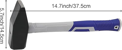 Miniatura 2 de HOIGON Paquete de 2 martillos de herrero de 4.5 libras, martillo cruzado con mango de fibra de vidrio que absorbe los golpes para procesamiento de