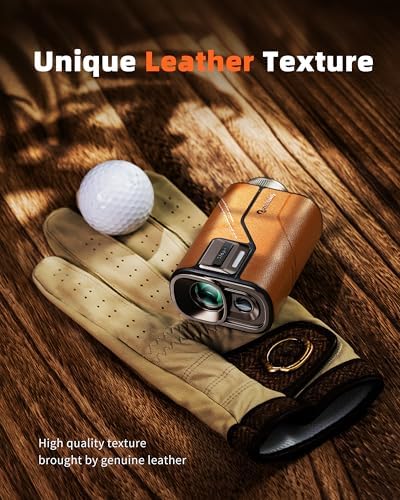 DORMIE T80 Mini Golf Rangefinder with Slope,1000 Yards Type-C Rechargeable Rangefinder, 7X Magnification, Slope Compensation, 0.02s Fast Measurement, Nappa Leather-Wrapped Body - 5