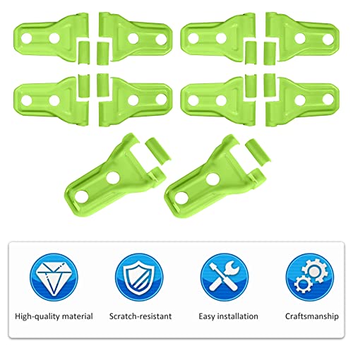10PCS Door Hinge Cover & Hood Hinge Cover Trim Exterior Accessories for 2018-2024 2025 Jeep Wrangler JLU Gladiator JT 4-Door (Green) by JeCar - Used condition - Image 4