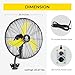 FUGOO 24'' Outdoor Oscillating Wall Fan With All Sealed Brushless DC Motor, 4-Speed Waterproof Outdoor Fan, Heavy Duty Industrial Wall Mount Fans for House,Patios, Commercial, Garage, Warehouse