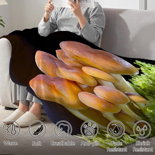 Couverture champignon douce et chaude, idée cadeau déco nature - 7