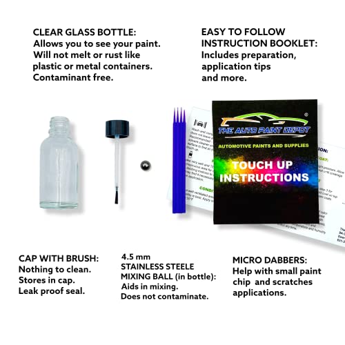 Auto Paint Depot Touch Up Paint For Hyundai Elantra,Sonata-Symphony Silver Y8 (All Years, All Models) Half Ounce With Clear Coat #TOP1