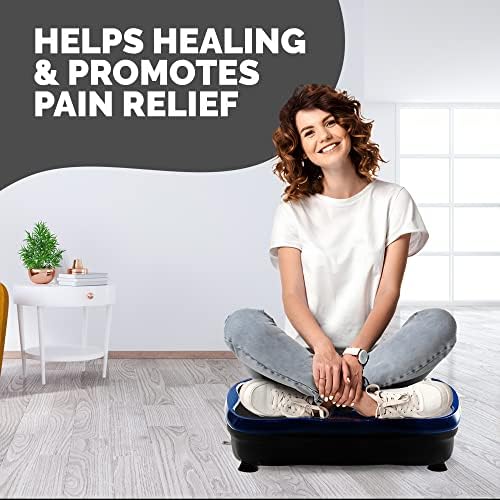 Vibration Plate Exercise Machine  Belmint Lymphatic Drainage Machine  2 Resistance Bands and Fitness Workout Instructions  Equipment Improves Circulation & Strength
