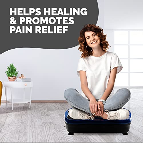 Vibration-Plate-Exercise-Machine--Belmint-Lymphatic-Drainage-Machine--2-Resistance-Bands-and-Fitness-Workout-Instructions--Equipment-Improves-Circulation-Strength