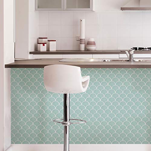 in Home NH2960 Shell Peel & Stick Backsplash Tiles Green by IN HOME - Image 4