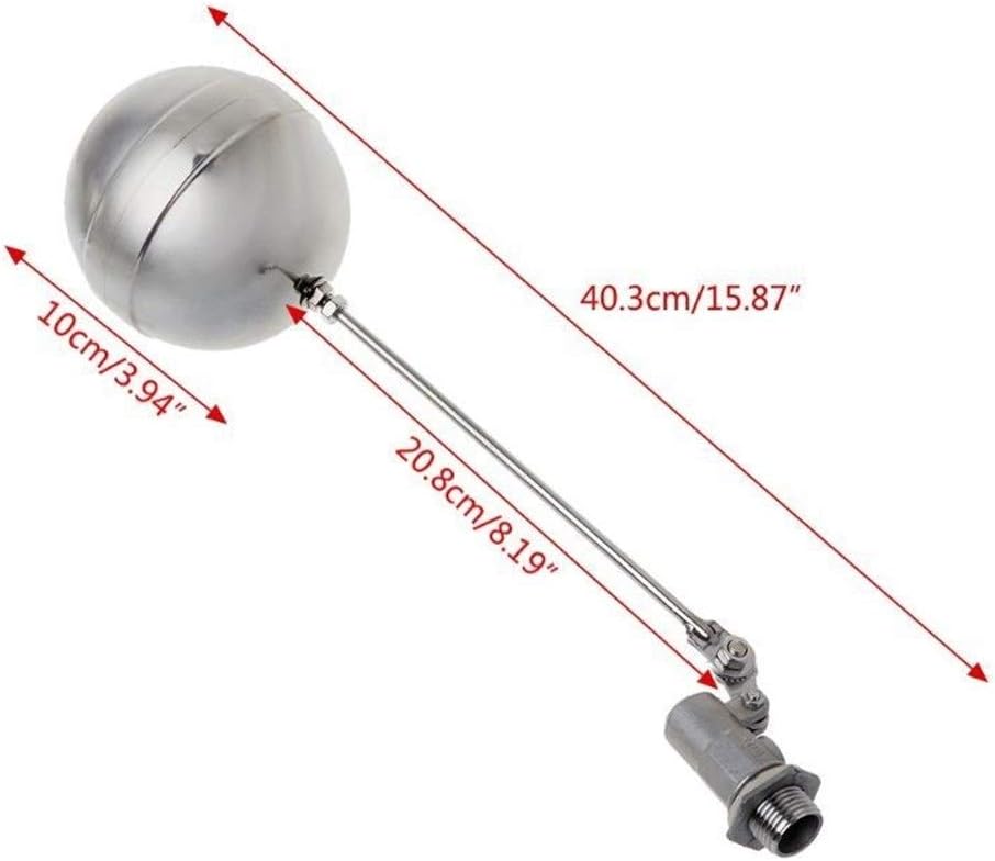DN15 Float Valve Male Thread Water Tank Ball Stainless Steel Flow Control Float Sensor Valve