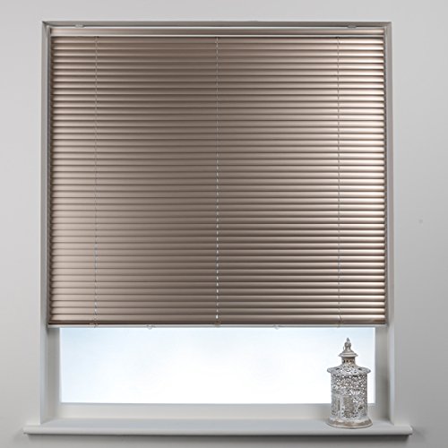 Swish Rise Cordless 25mm Aluminium Venetian Blind, Champagne, W75 x D120 Cm
